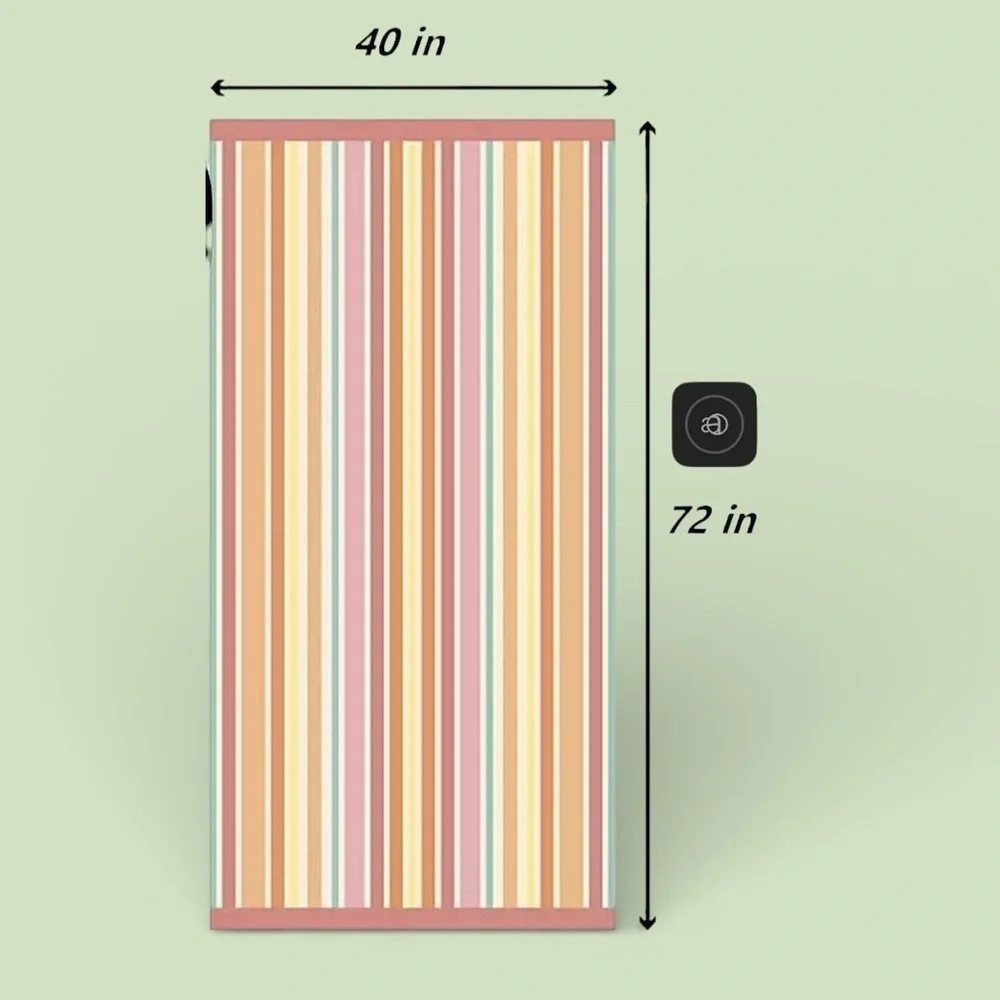 Brand New Member's Mark Sand Friendly Striped Towel 100% Cotton
